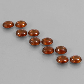 Gemas de circón naranja natural de 10,37 ct, corte óvalo, transparente