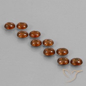 Gemas de Circón Naranja oscuro natural de 10.23 ct, Ovalada, Transparente