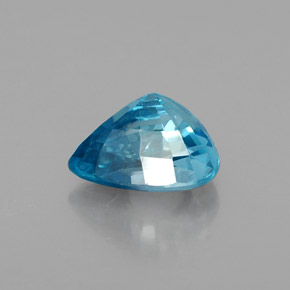 Circón azul natural de 3,00 ct, en forma de pera, VVS-VS