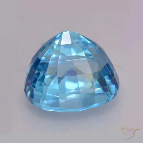 Circón azul natural de 3,06 ct, corte óvalo, VVS