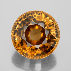 Circón Dorado amarillo natural de 21.65 ct, Corte Redondo, VVS
