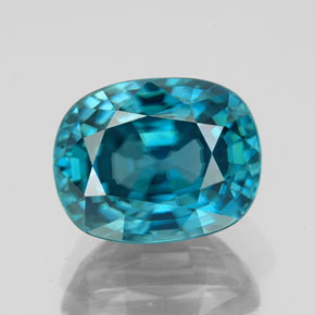 Circón azul natural de 7,22 ct, corte óvalo, VVS