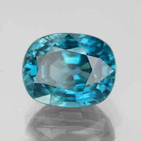 Circón azul natural de 7,22 ct, corte óvalo, VVS