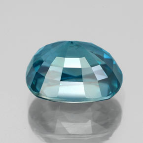 Circón azul natural de 7,22 ct, corte óvalo, VVS