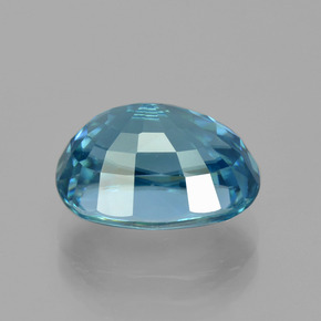 Circón azul natural de 7,22 ct, corte óvalo, VVS