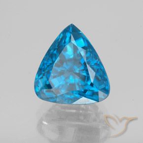 Circón azul eléctrico natural de 5,82 ct, trillón, VS-SI