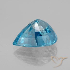 Circón Azul medio natural de 5.75 ct, En forma de pera, VS