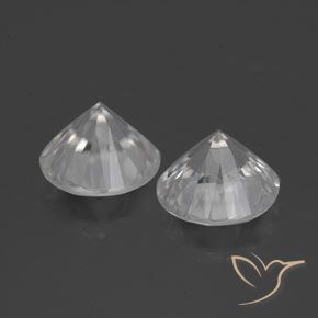 Gemas de Circón Blanco natural de 3.62 ct, Redondo, VVS-VS