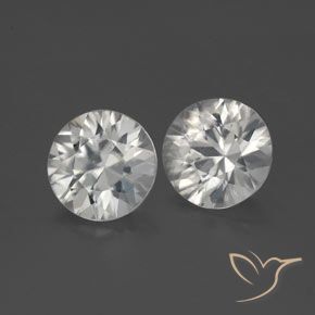 Gemas de Circón Blanco natural de 3.37 ct, Redondo, VS