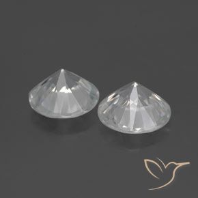 Gemas de Circón Blanco natural de 3.37 ct, Redondo, VS