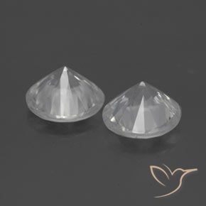Gemas de Circón Blanco natural de 3.43 ct, Redondo, VS