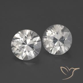 Gemas de Circón Blanco natural de 3.34 ct, Redondo, VS
