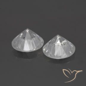 Gemas de Circón Blanco natural de 3.34 ct, Redondo, VS
