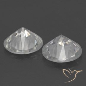 Gemas de Circón Blanco natural de 2.89 ct, Redondo, VS
