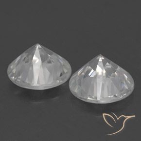 Gemas de Circón Blanco natural de 3.26 ct, Redondo, VS