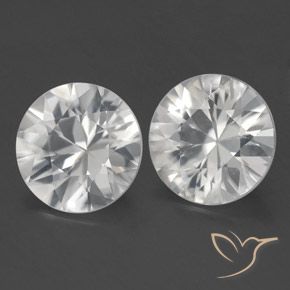 Gemas de Circón Blanco natural de 3.14 ct, Redondo, VS