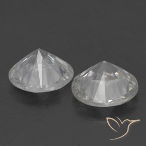 Gemas de Circón Blanco natural de 3.05 ct, Redondo, VVS-VS