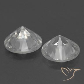 Gemas de Circón Blanco natural de 3.44 ct, Redondo, VS