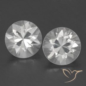 3.74ctw Natural Blanco Circón, Redondo, VVS-VS