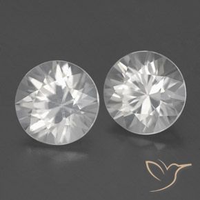 Gemas de Circón Blanco natural de 3.65 ct, Redondo, VVS-VS