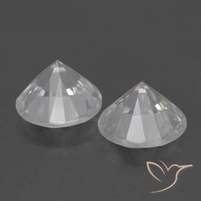 Gemas de Circón Blanco natural de 3.65 ct, Redondo, VVS-VS
