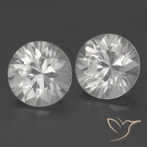 Gemas de Circón Blanco natural de 3.37 ct, Redondo, VVS-VS