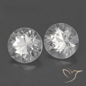 Gemas de Circón Blanco natural de 3.79 ct, Redondo, VS
