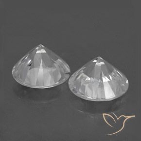 Gemas de Circón Blanco natural de 3.79 ct, Redondo, VS