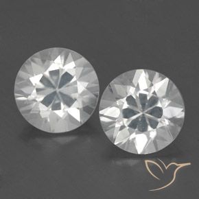 3.65ctw Natural Blanco Circón, Redondo, VS