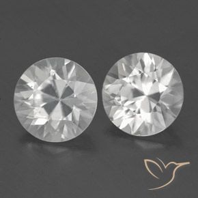 Gemas de Circón Blanco natural de 3.65 ct, Redondo, VS