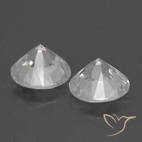 Gemas de Circón Blanco natural de 3.65 ct, Redondo, VS