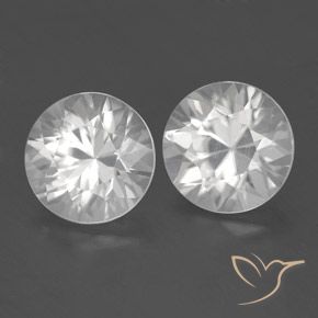 Gemas de Circón Blanco natural de 3.66 ct, Redondo, VS
