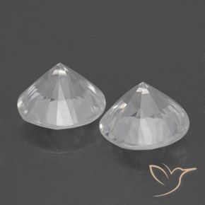 Gemas de Circón Blanco natural de 3.66 ct, Redondo, VS