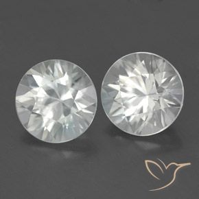 Gemas de Circón Blanco natural de 3.84 ct, Redondo, VVS-VS