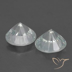 Gemas de Circón Blanco natural de 3.84 ct, Redondo, VVS-VS