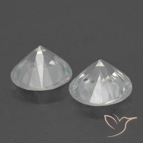 Gemas de Circón Blanco natural de 3.71 ct, Redondo, VVS-VS