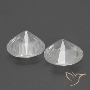 Gemas de Circón Blanco natural de 3.37 ct, Redondo, VS
