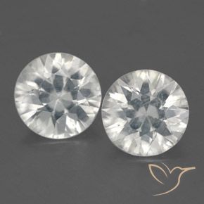 3.16ctw Natural Blanco Circón, Redondo, VS