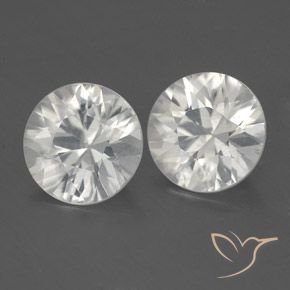 Gemas de Circón Blanco natural de 3.16 ct, Redondo, VS