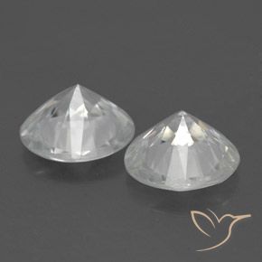 Gemas de Circón Blanco natural de 3.16 ct, Redondo, VS
