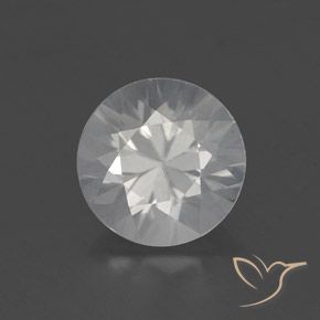 1.90ct Natural Blanco Circón, Redondo, VS