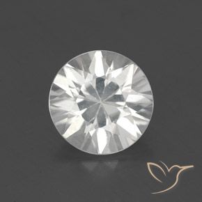 1.83ct Natural Blanco Circón, Redondo, VS