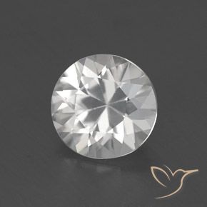 1.67ct Natural Blanco Circón, Redondo, VVS-VS