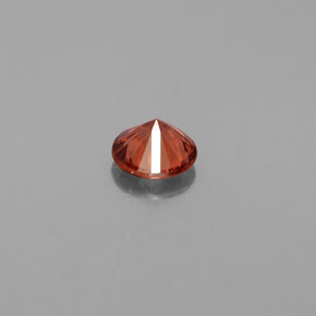 Circón naranja natural de 0,71 ct, corte redondo, VVS