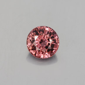 Circón Naranja rosado natural de 1.60 ct, Corte Redondo, VVS