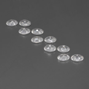 Gemas de circón blanco natural de 7,44 ct, corte óvalo, VS