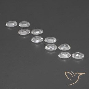 Gemas de Circón Blanco natural de 6.99 ct, Ovalada, VVS-VS