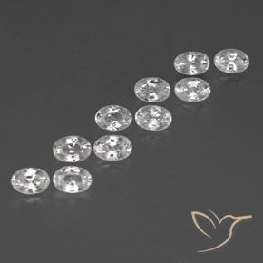 Gemas de Circón Blanco natural de 8.00 ct, Ovalada, VVS-VS