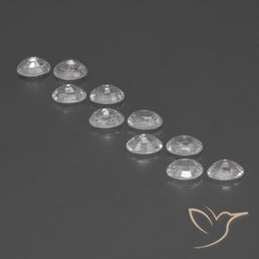 Gemas de Circón Blanco natural de 8.00 ct, Ovalada, VVS-VS