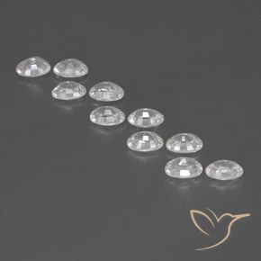 Gemas de Circón Blanco natural de 7.49 ct, Ovalada, VVS-VS